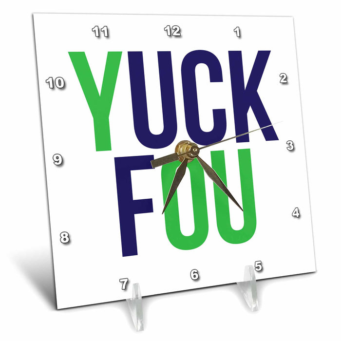 Desk Clock - YUCK FOU COLOR Word Scramble