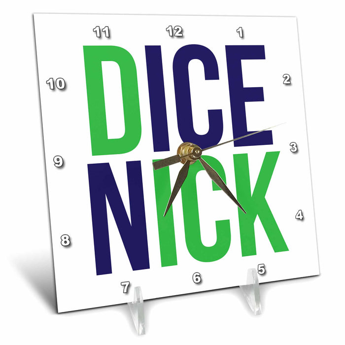 Desk Clock - DICEM NICK COLOR Word Scramble