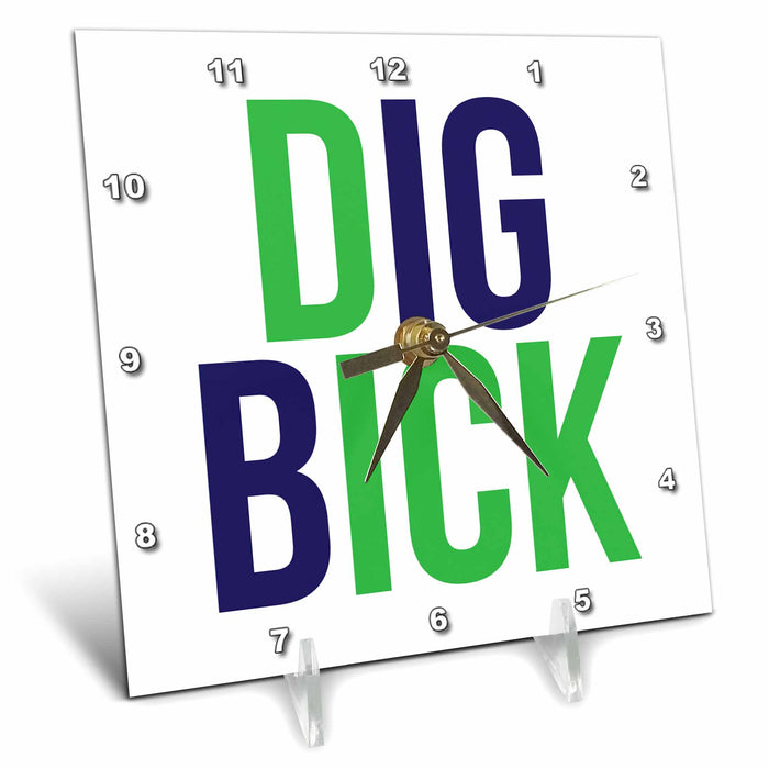 Desk Clock - DIG BICK COLOR Word Scramble