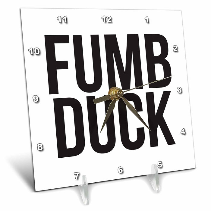 Desk Clock - FUMB DUCK BW Word Scramble