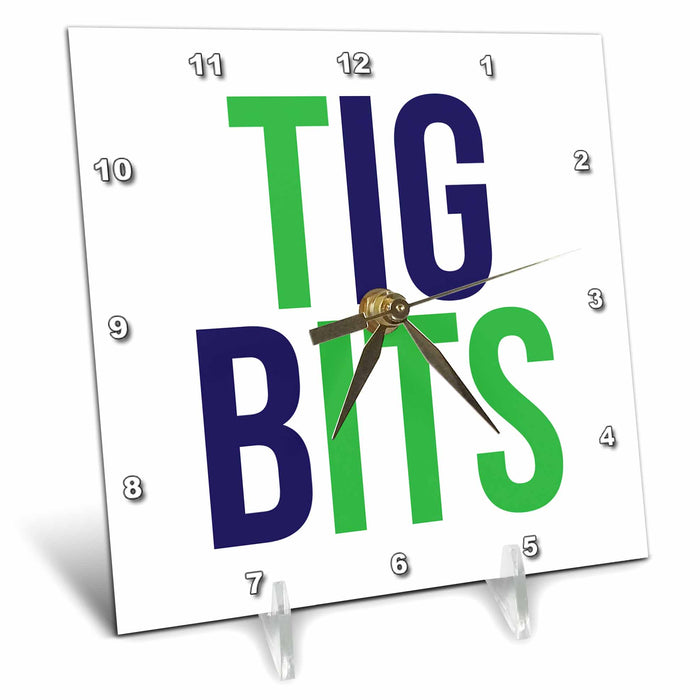 Desk Clock - TIG BITS COLOR Word Scramble