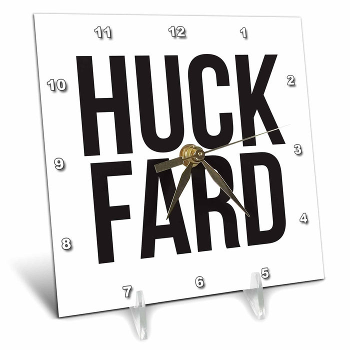 Desk Clock - HUCK FARD BW Word Scramble