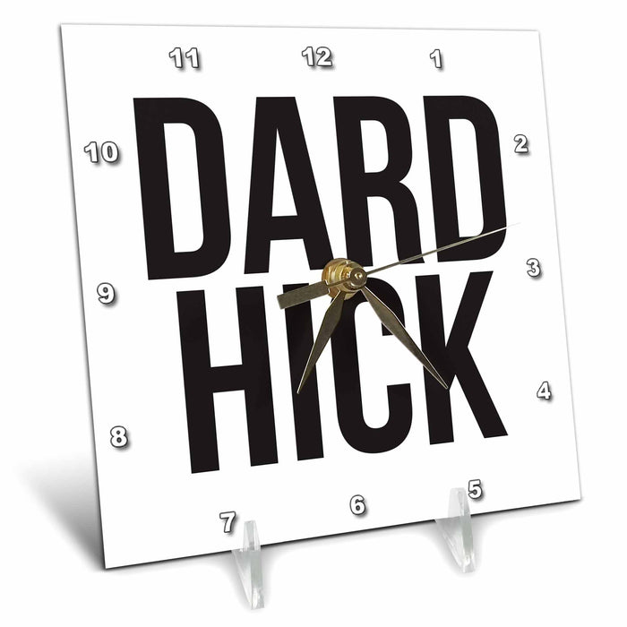 Desk Clock - DARD HICK BW Word Scramble