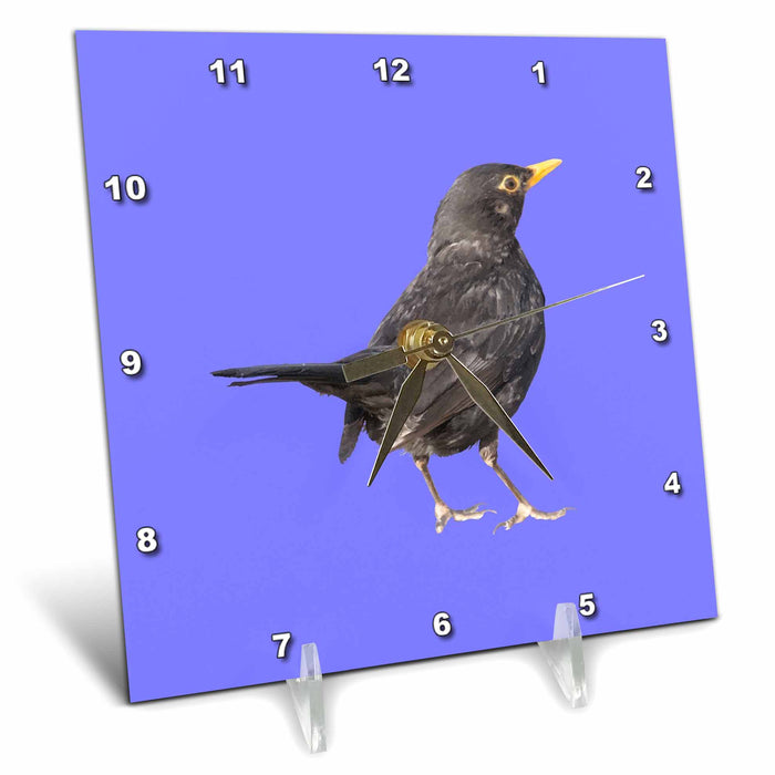 Desk Clock - Blackbird Vector Art Cut Out Vector Art - BlackBird