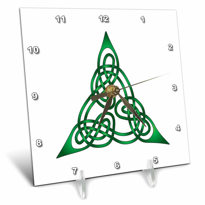 Desk Clock - Lindisfarne St John Knot With Doubled Threads Vector Art - Celtic Knots