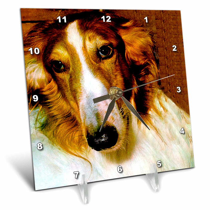 Desk Clock - Borzoi Dogs Borzoi