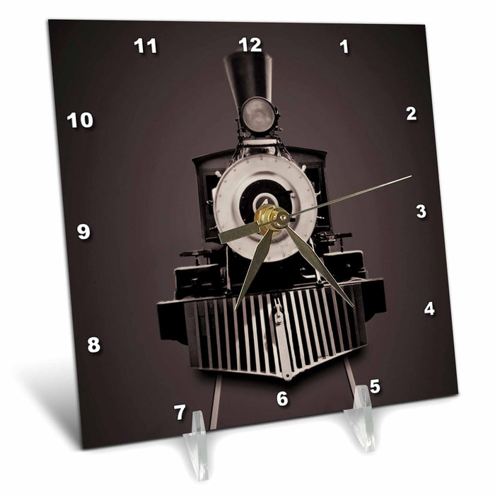 Desk Clock - Locomotive train coming from the front Graphics Train