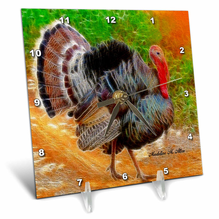 Desk Clock - Thanksgiving Tom Wildlife Designs