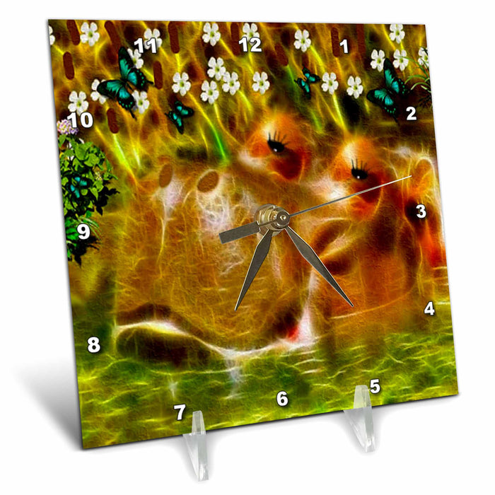 Desk Clock - Henry Hippo Wildlife Designs