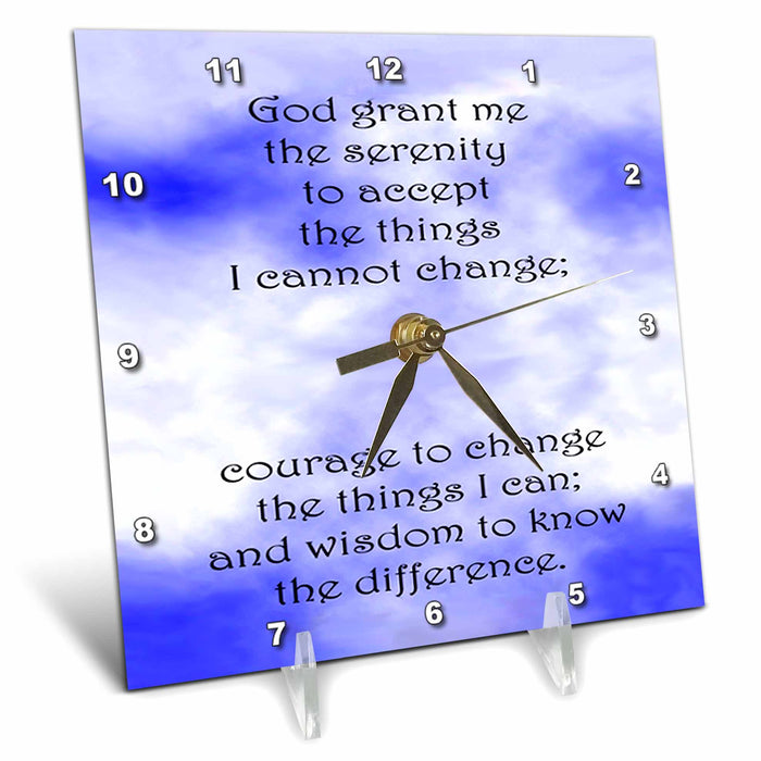 Desk Clock - Serenity Prayer