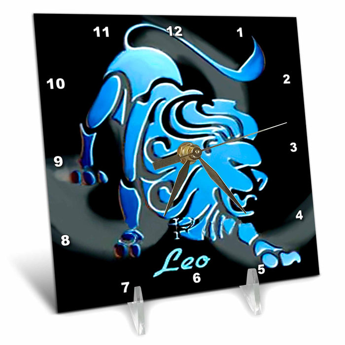 Desk Clock - Leo Zodiac Sign Zodiac Signs Horoscope