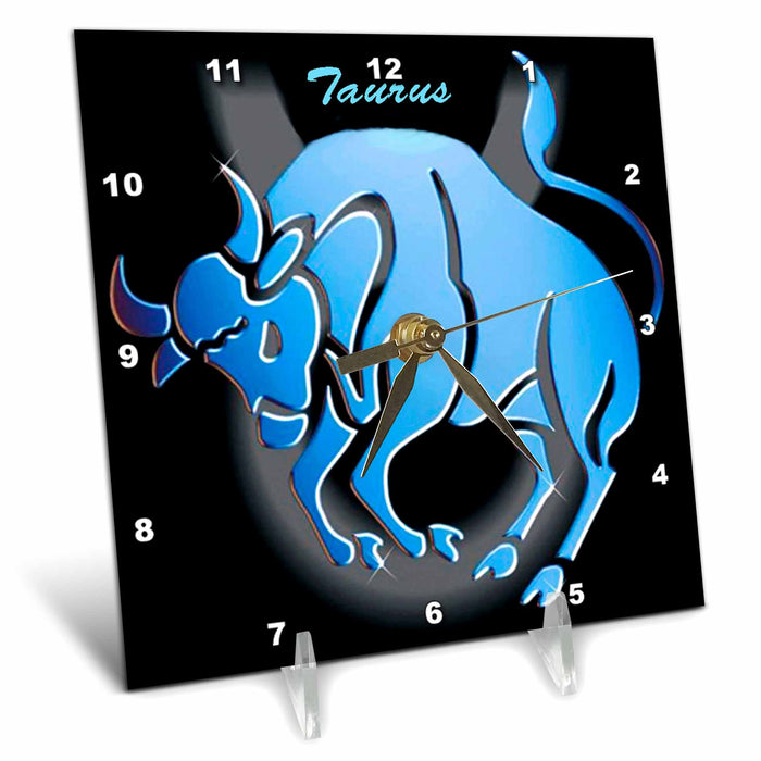 Desk Clock - Taurus Zodiac Sign Zodiac Signs Horoscope