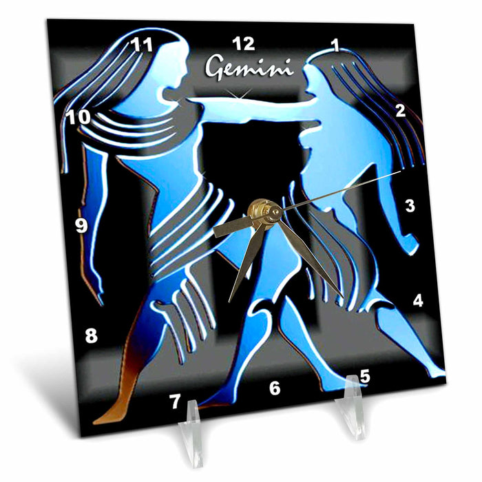 Desk Clock - Gemini Zodiac Sign Zodiac Signs Horoscope