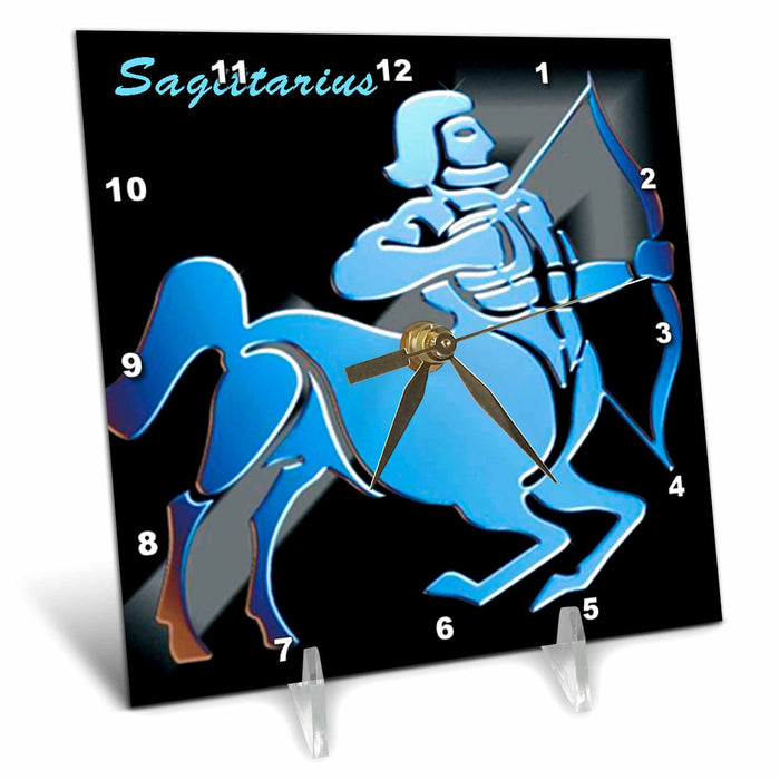 Desk Clock - Sagittarius Zodiac Sign Zodiac Signs Horoscope