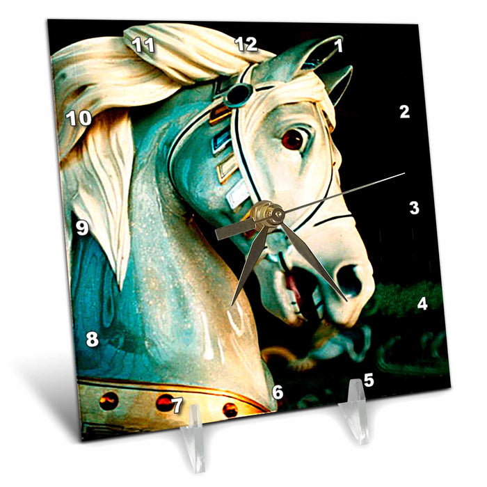 Desk Clock - Carousel Horse