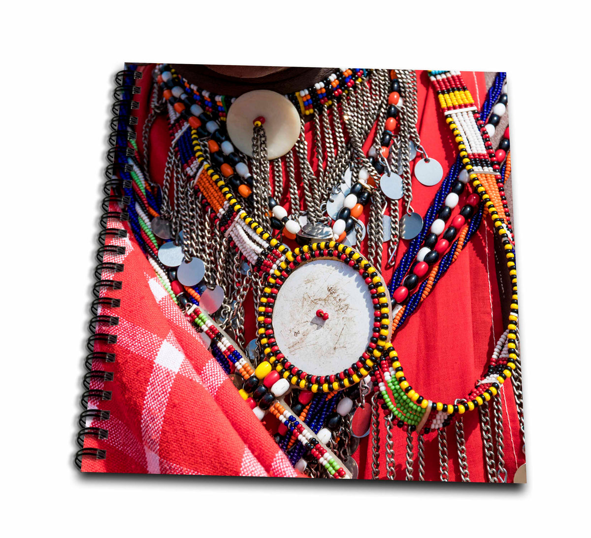 3dRose Danita Delimont - Jewelry - Africa, Kenya, Mara Ashnil Region. Masai Tribal Jewelry. - Drawing Book