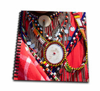 3dRose Danita Delimont - Jewelry - Africa, Kenya, Mara Ashnil Region. Masai Tribal Jewelry. - Drawing Book