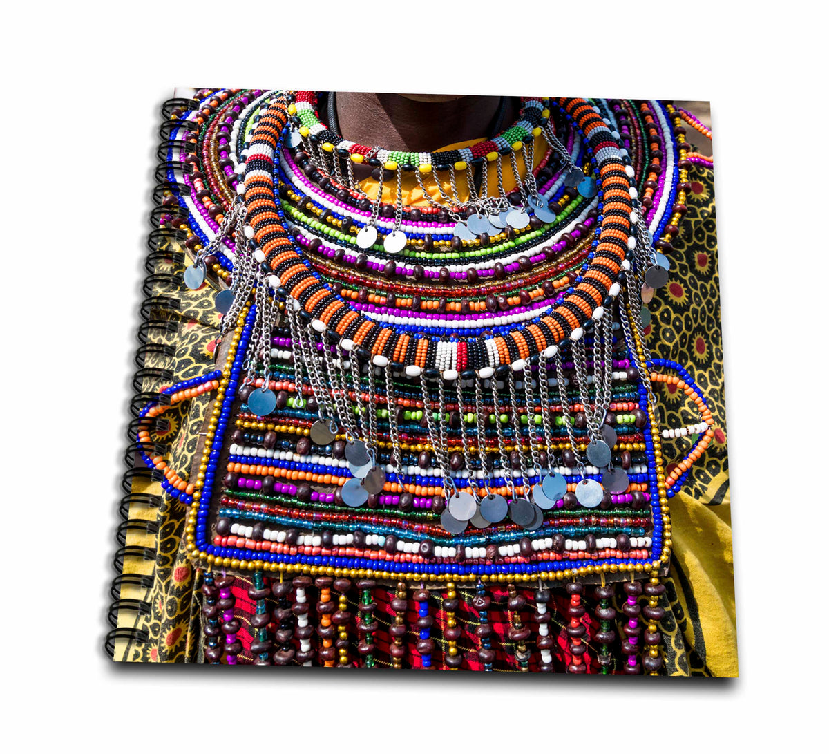 3dRose Danita Delimont - Jewelry - Africa, Kenya, Masai Mara National Reserve, Masai Tribal Necklace. - Drawing Book