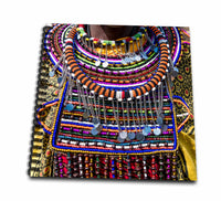 3dRose Danita Delimont - Jewelry - Africa, Kenya, Masai Mara National Reserve, Masai Tribal Necklace. - Drawing Book
