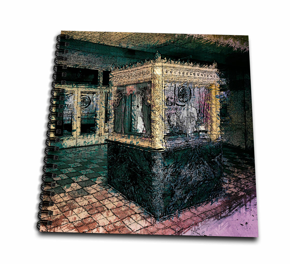 3dRose Contemporary digital artwork based on photo of a theater ticket... - Drawing Books (db_350104)