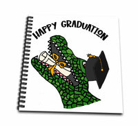 3dRose Funny Cute Alligator with Diploma Scroll and Cap Happy... - Drawing Books (db-360573)