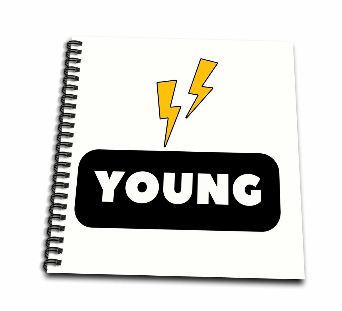 3dRose Image of a Lightning with Text of Young - Drawing Books (db-377441)