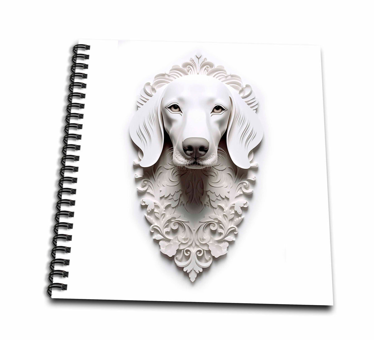 3dRose CR Media - Illustrations - 3D Papercut Design of a Dachshund - Drawing Books (db-383360)