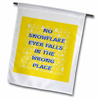 3dRose No Snowflake Ever Falls in The Wrong Place Zen Proverb - Flags (fl-384884)