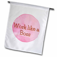 3dRose Mary Aikeen- Quotes About Woman - Simple Text of Work Like a Boss - Flags (fl-385044)