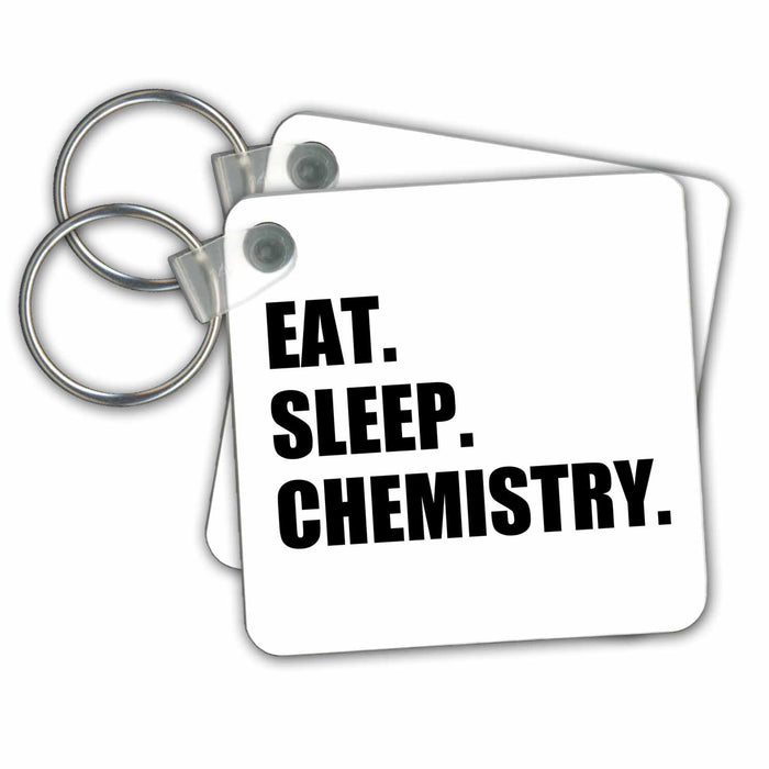 Key Chain - Eat Sleep Chemistry - passionate about science chemist student teacher Eat Sleep series