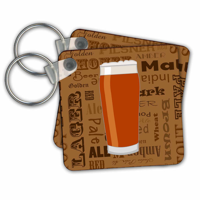 Key Chain - Beer Lover Series Shaker Designs Food and Drink