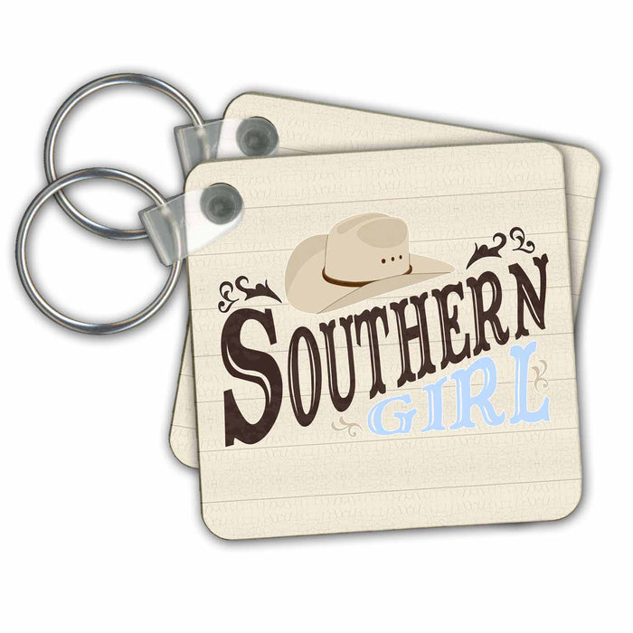 Key Chain - Southern Girl Blue Designs Country Collection