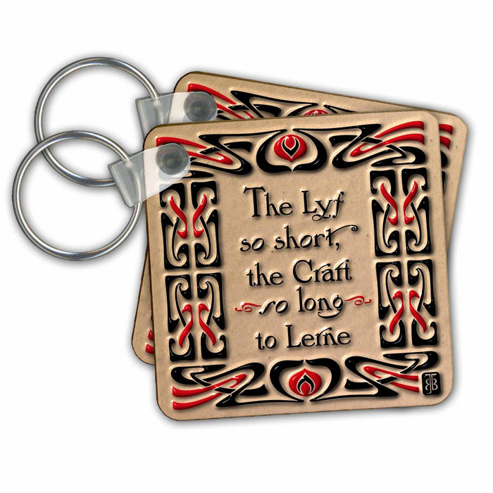 Key Chain - Life so short Photo of Ceramic Tile Design- 2d image not embossed Motto Designs