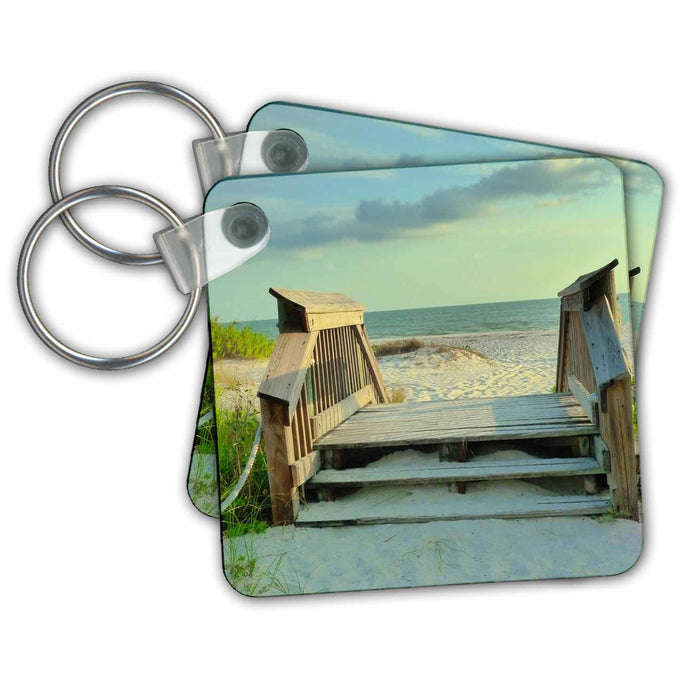 set of 6 Key Chains - To The Beach Beach