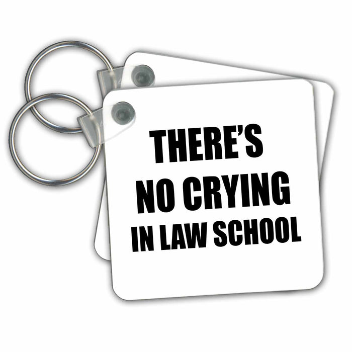 set of 6 Key Chains - THERES NO CRYING IN LAW SCHOOL Anne Collections Quotes