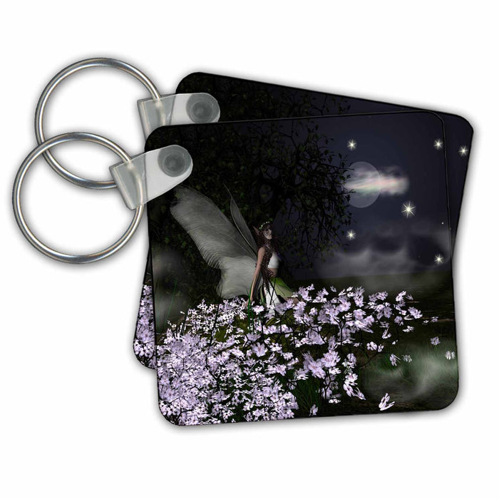 set of 6 Key Chains - When you wish upon a Fairy Picture WhiteOak Art Designs Fairy Prints