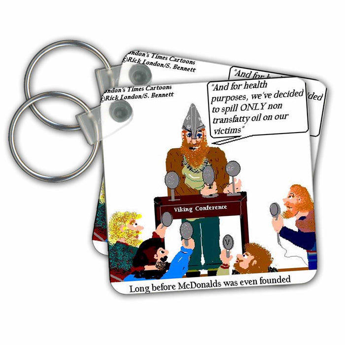 Key Chain - Viking Health Public Service Announcement Funny Food Coffee other Digestibles