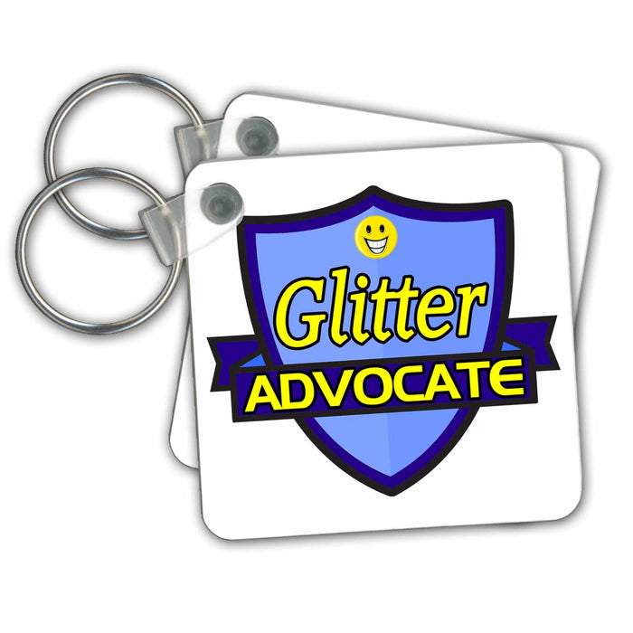 Key Chain - Glitter Advocate Support Design – Funny Sarcastic Advocate Designs