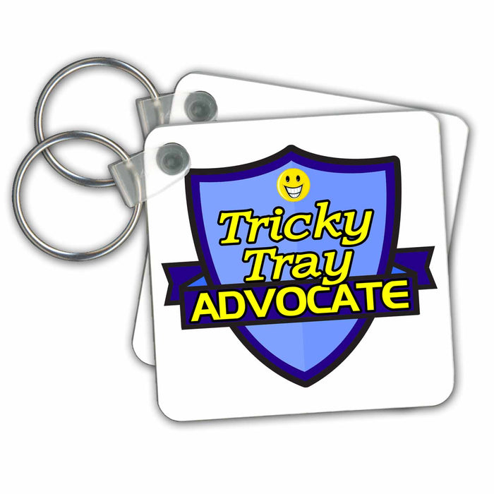 Key Chain - Tricky Tray Advocate Support Design – Funny Sarcastic Advocate Designs