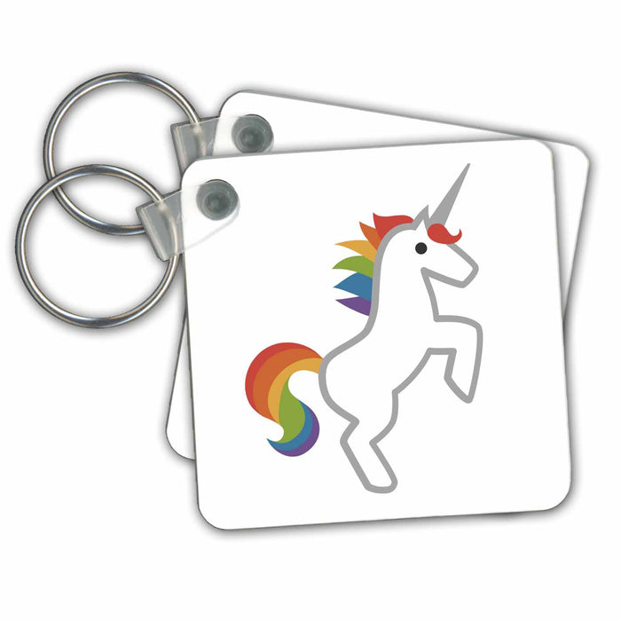 Key Chain - Unicorn, picture of a rainbow unicorn on a white background Xander inspirational images