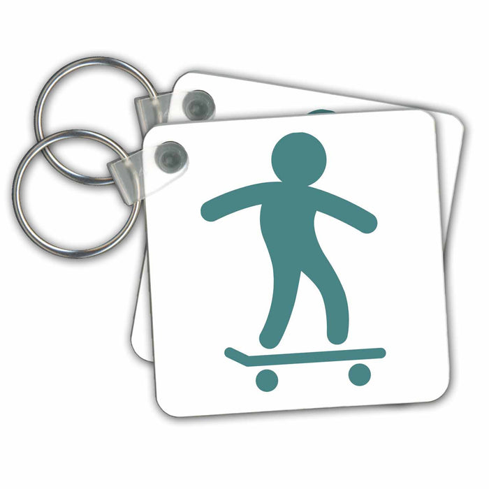 Key Chain - Skateboarder, picture of a skateboarder on a white background Xander inspirational images