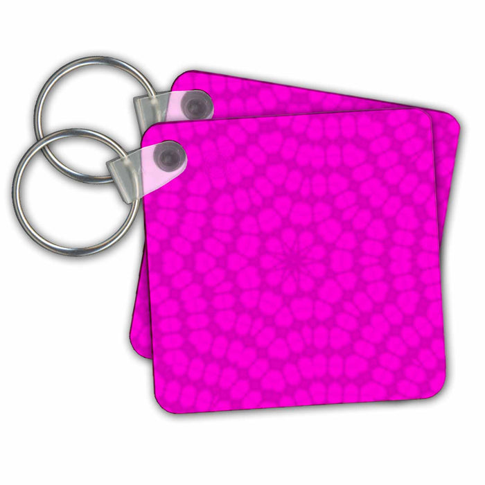 Key Chain - Hot Pink Gerber Pattern Pattern Designs