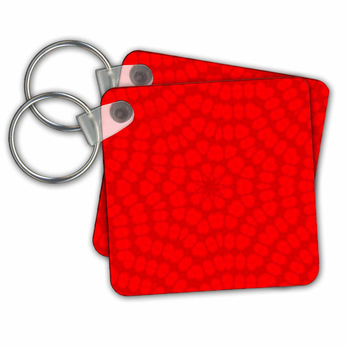 Key Chain - Red Gerber Pattern Pattern Designs