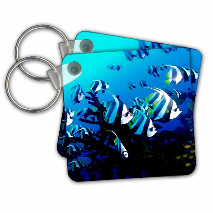 Key Chain - Deep Blue Sea Life Creatures Ocean Life