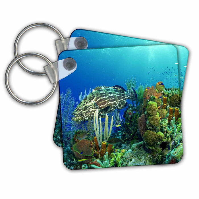 Key Chain - Bass Fish Underwater Ocean Life