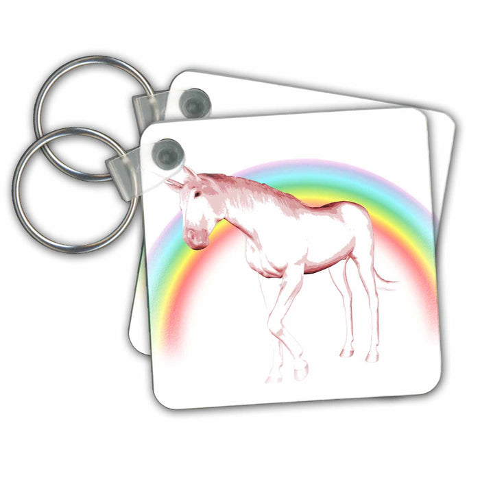 Key Chain - Unicorn And Rainbow Fantasy