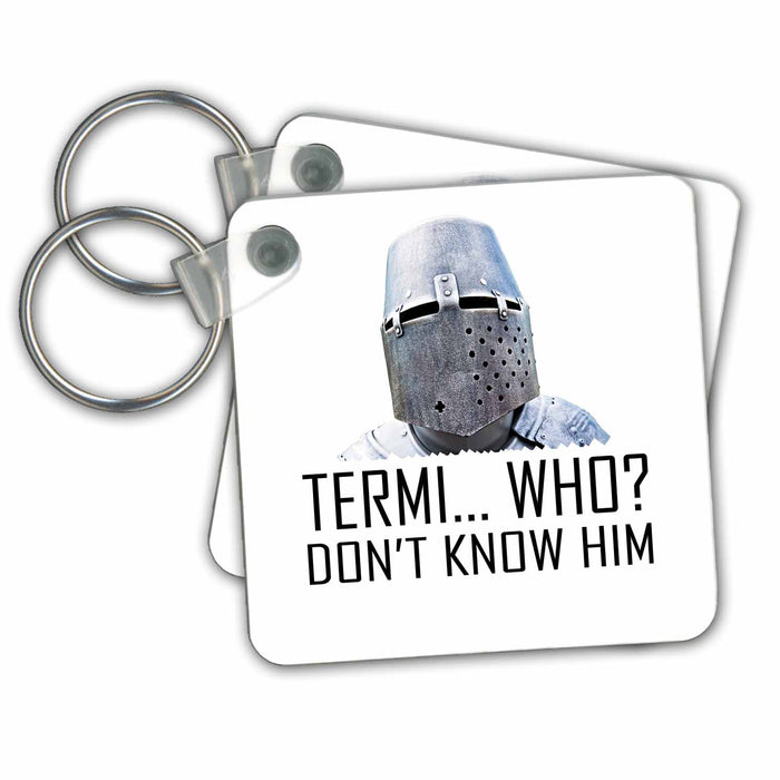 Key Chain - Medieval Knight, Termi... Who, Do not know him. White background Alexis Design - Funny Knight