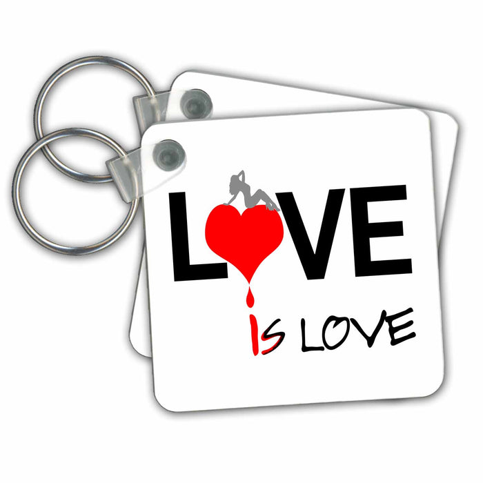 Key Chain - Love Is Love for men on white background Alexis Design - Love