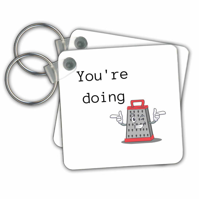 Key Chain - Image of a grater with a text youre doing s WITTY Collections