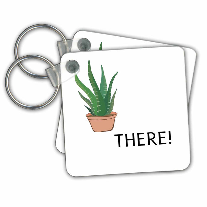 Key Chain - Image of a plant with a text there s WITTY Collections